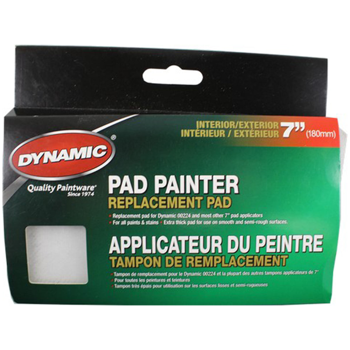 Dynamic 00222 7" Premium Interior/Exterior Pad Painter Refill (For 002