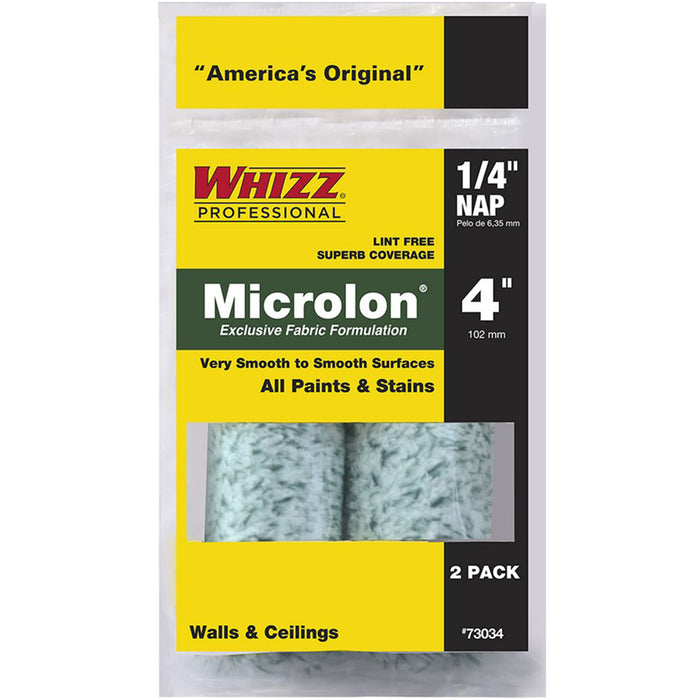 Whizz 73034 4" x 1/4" Microlon Roller (2PK)