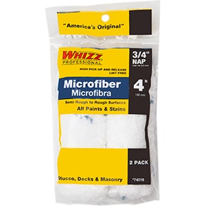 Whizz 74018 4" Xtrasorb Microfiber Blue Stripe 3/4" Nap Mini Roller 2Pk