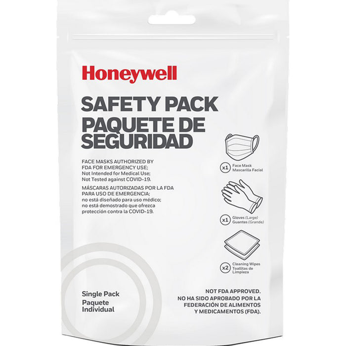 Honeywell Safety RWS-50100 Go Pack Single Pack 1 Mask, 1 Pair Disposable Gloves, 2 Wipes