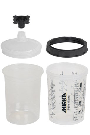 Mirka Paint Cup System 850ml, Filter Lid 125μm, 50/Pack