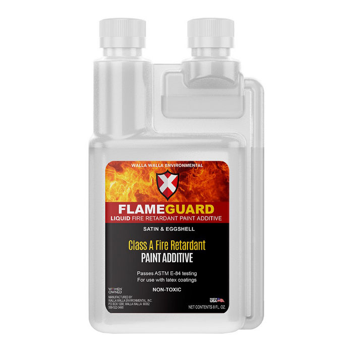 Walla Walla 35265-L 8oz Flame Guard Fire Retardant Paint Additive Treats 1 Gallon