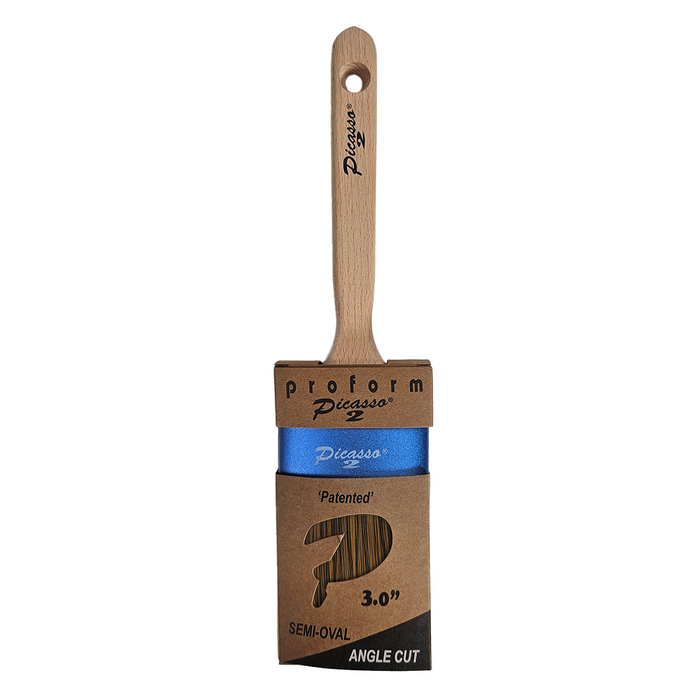Proform G2-PIC1-3.0 3" Generation 2 Picasso Standard Handle Oval Angled PBT/Nylon Blended Paint Brush