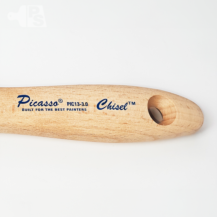 Proform PIC13-3.0 3" Chisel Picasso Oval Angled Brush with Beaver Tail Handle