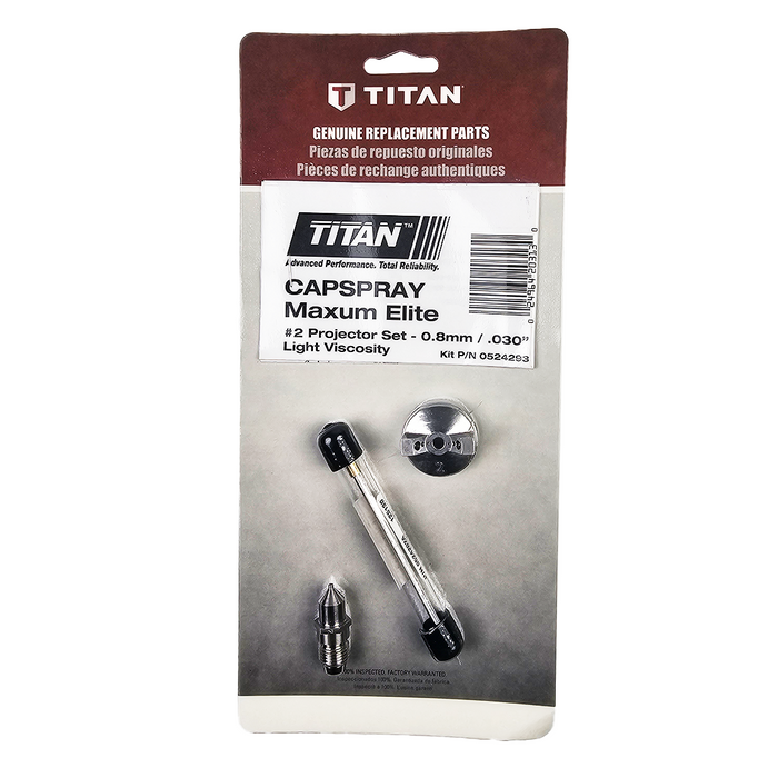 Titan 0524293 Capspray Maxum Elite #2 Projector Set - 0.8mm/.030"