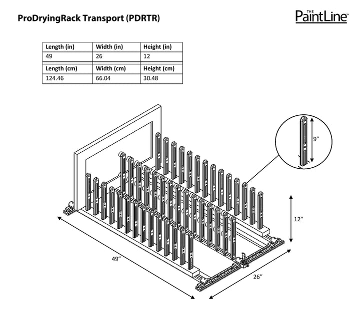 PaintLine PDRTR 20-Slot ProDryingRack Transport