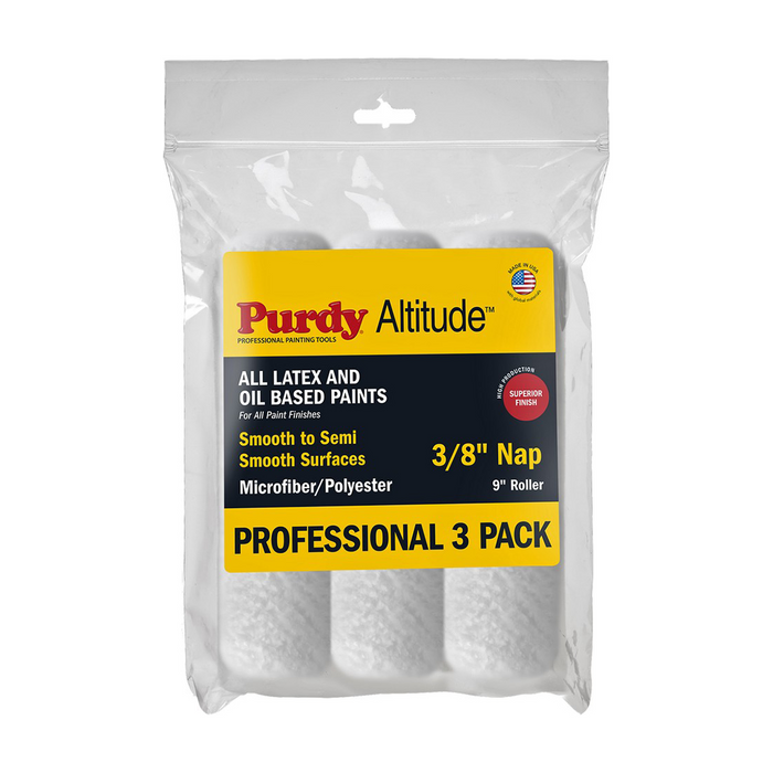 Purdy 14E612300 9" x 3/8" Nap Altitude Microfiber/Poly Blend Roller Cover (3pk)