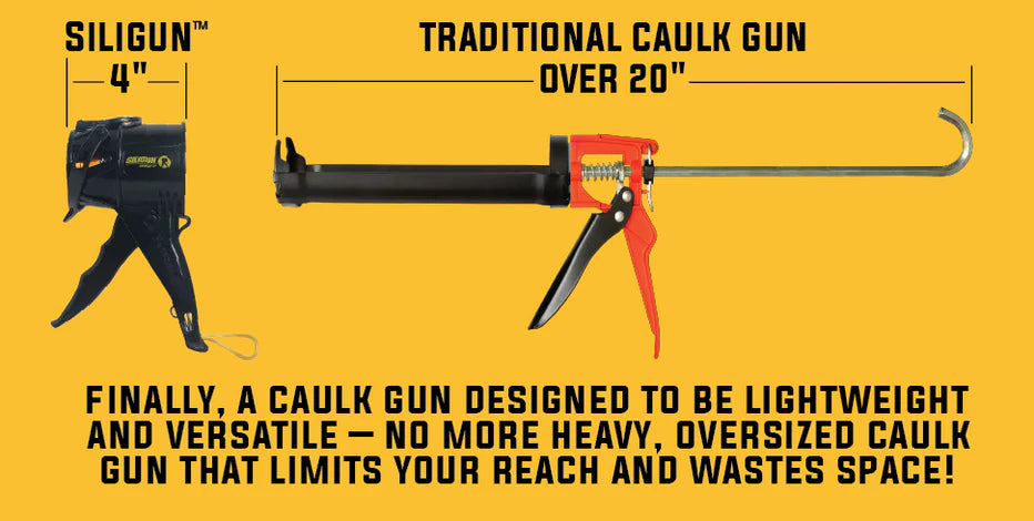 SILIGUN PRO SG-PRO 10oz Compact Cast Aluminum Body Caulk Gun (24:1 Thrust Ratio)