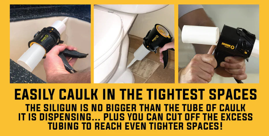 SILIGUN SILIGUN4 10oz Compact Plastic Body Caulk Gun (12:1 Thrust Ratio)
