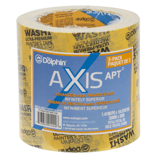 Blue Dolphin AXIS ADVANCED WASHI SP2 Painter's Tape 1.41"x 54.6yd (3 PACK)