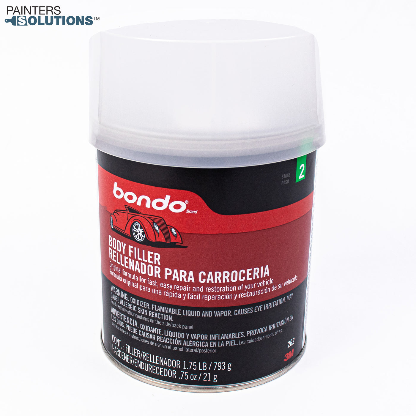 Bondo 00262 Qt Body Filler w/ Cap — Painters Solutions