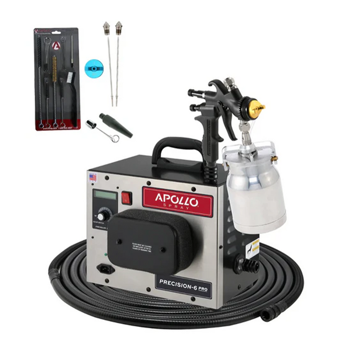 Apollo P6PRO+110-7700QT-13-BHS PRECISION-6 PRO Turbo Paint Spray System-PLUS PACKAGE