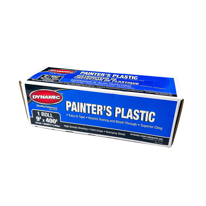 Dynamic 60401 9' x 400' .31mil High Density Painters Plastic Drop Sheet