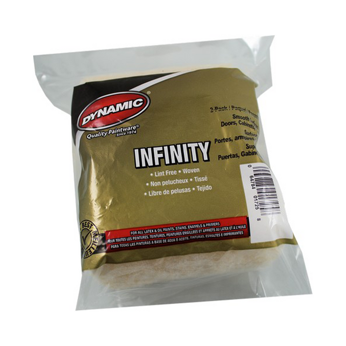 Dynamic 01794 4" (100mm) Infinity Lint Free 3/8" (10mm) Nap Roller Cover 2Pk