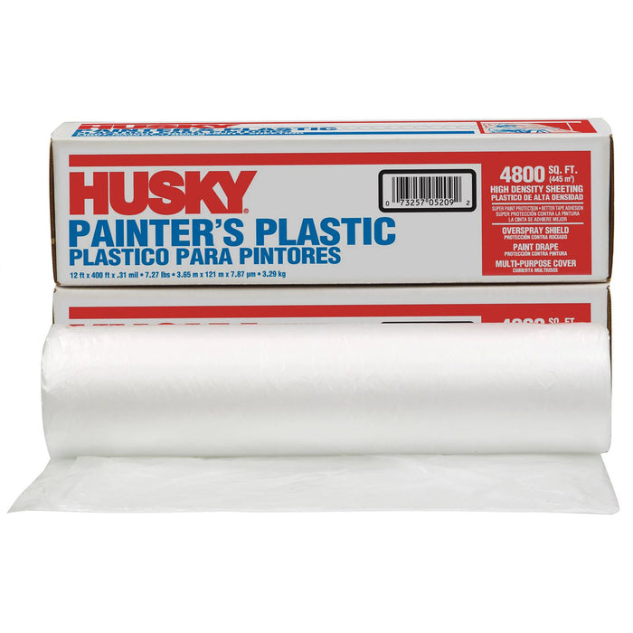 Husky 12' x 400' 03512H .31mil High Density Painters Plastic Poly Film