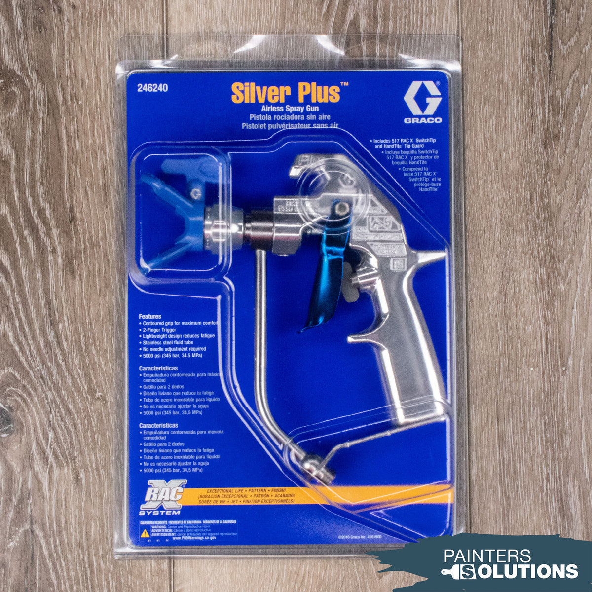 Graco 246240 Silver Plus Gun w/ RAC X 517 Switchtip — Painters Solutions