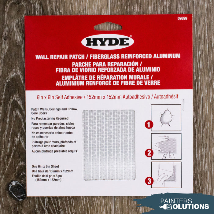Hyde 09899 6" x 6" Aluminum Self Adhesive Wall Patch