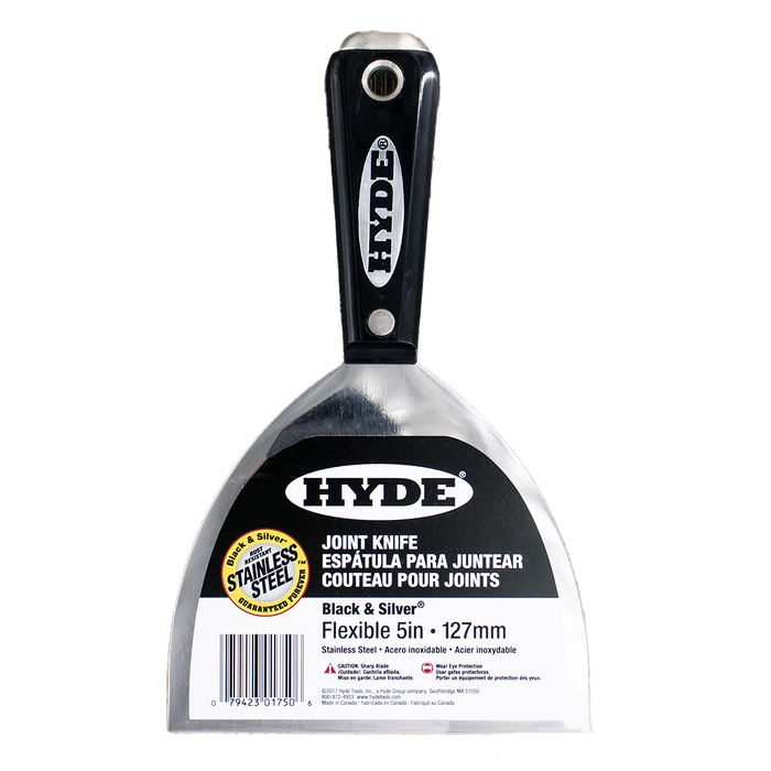 Hyde 01750 5" Black & Silver Stainless Steel Flex Joint Knife Hammer Head