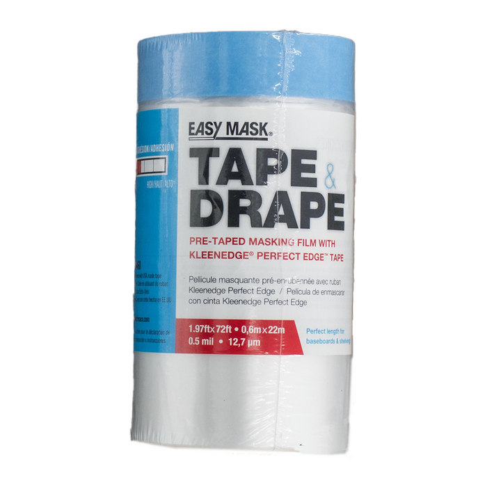 Trimaco 949460 Easy Mask .6m x 22m Tape & Drape Pretaped Plastic (12PACK)