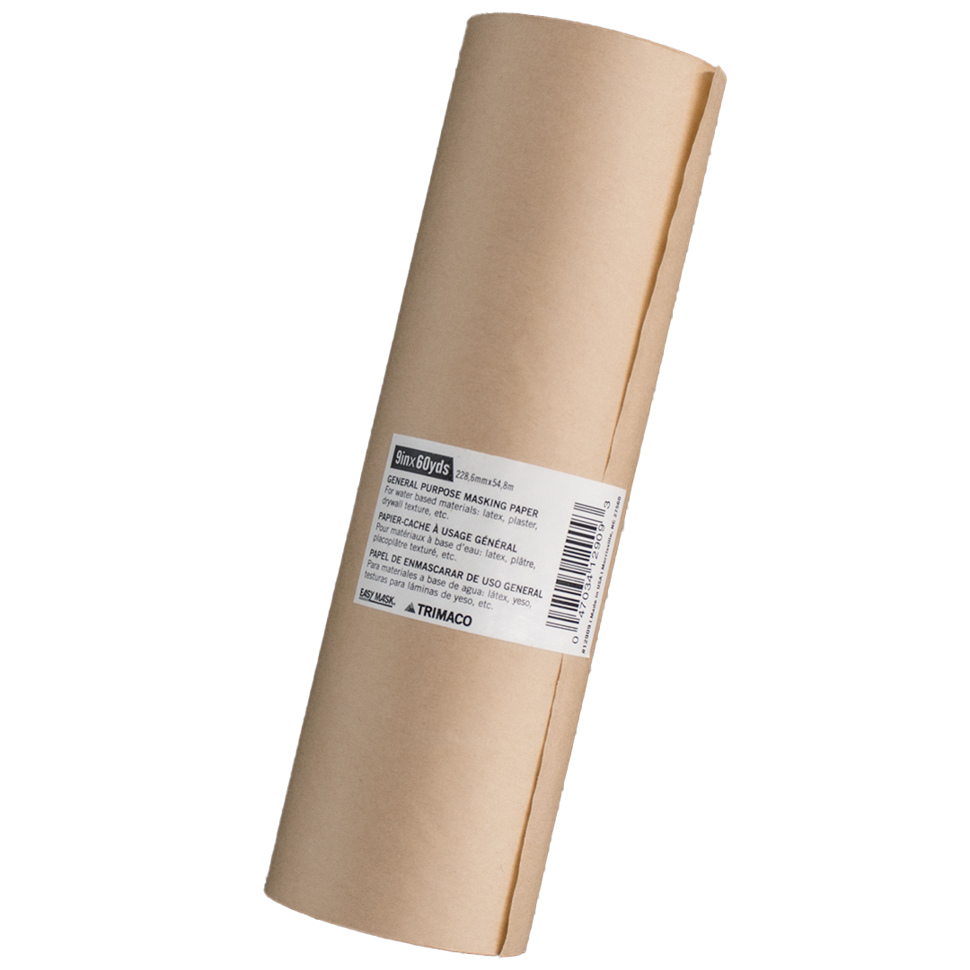 Masking Paper Set of 12 and 18 Brown Masking Paper Rolls (60-yard Long)  for Protection from Water-Based Materials buy in stock in U.S. in IDL  Packaging