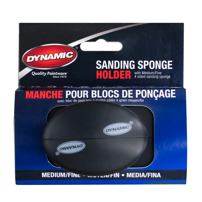Dynamic 04115 Oval Sanding Sponge Holder w/Medium/Fine Sponge
