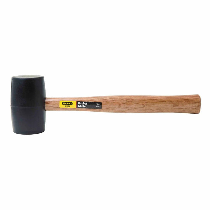 Stanley Tool 51-104 16oz Rubber Mallet with Wood Handle