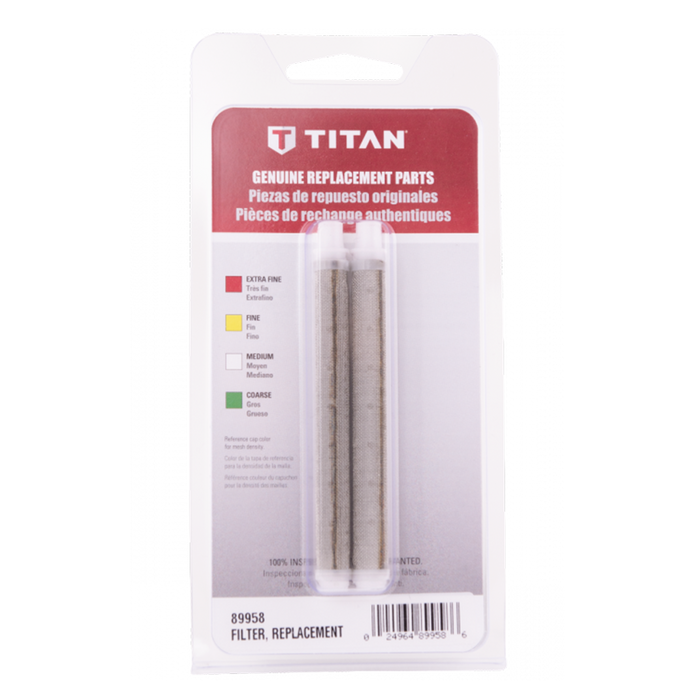Titan 0089958 Med 50 Mesh White Airless Spray Gun Filter (2pk)
