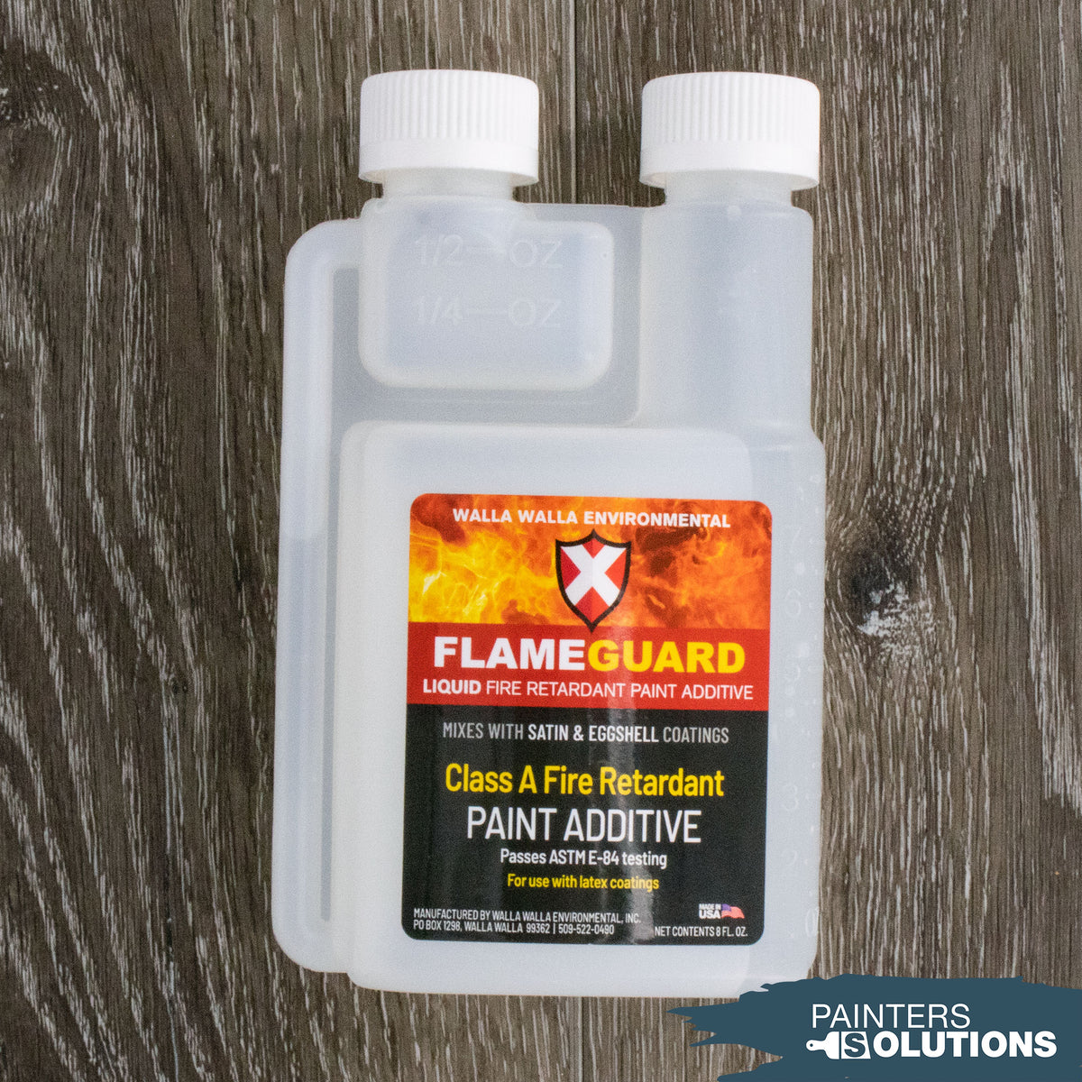 Walla Walla 35265L 8oz Flame Guard Fire Retardant Paint Additive Trea — Painters Solutions