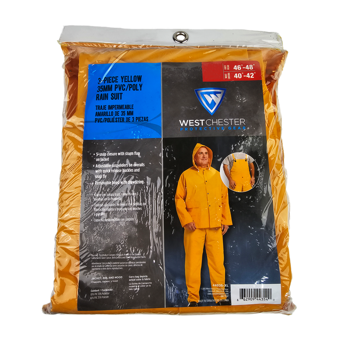 West Chester West Chester 3-Piece PVC Yellow Rain Suit