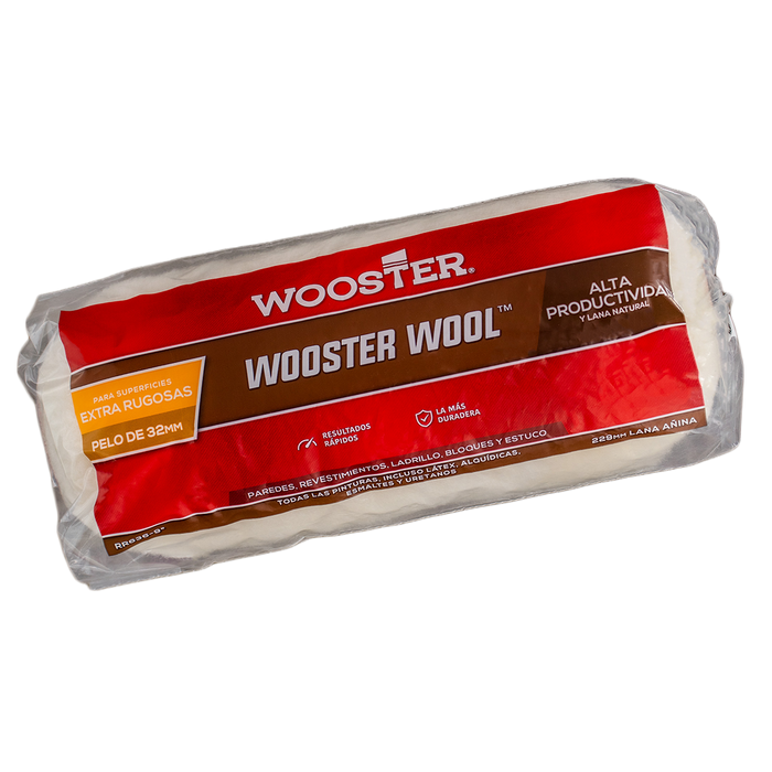 Wooster RR636 9" Wooster Wool 1-1/4" Nap Roller Cover