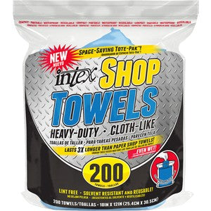 Intex NW-99969-B Blue Shop Towels 200 Ct rags