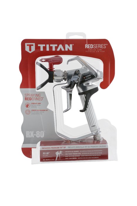 Titan 538006 RX-80 Two-Finger Airless Paint Spray Gun w/TR1 Tip