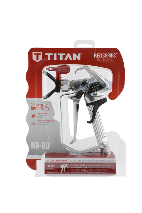 Titan 538005 RX-80 Four-Finger Airless Paint Spray Gun w/TR1 Tip