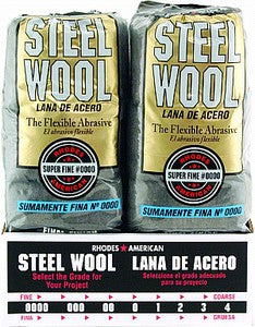 Rhodes American Steel Wool 16 Pad Poly Sleeve (6 PACK)