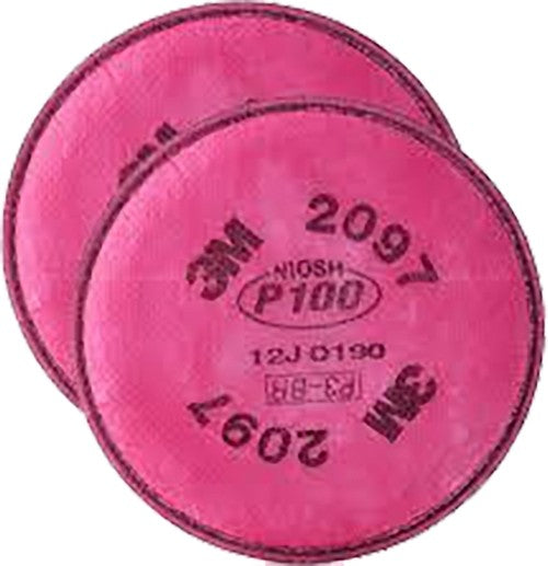 3M 2097 / 07184 (AAD), P100 Particulate Filter with Nuisance Level Organic Vapor Relief - solo