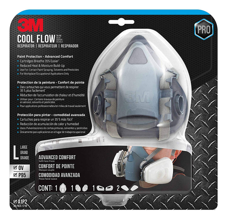 3M 7513PA1-A-PS Large Professional Paint Respirator