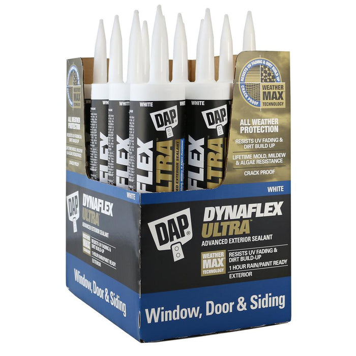 Dap 18211 Dynaflex Ultra 10.1 Oz White Advanced Exterior Sealant (12 PACK)