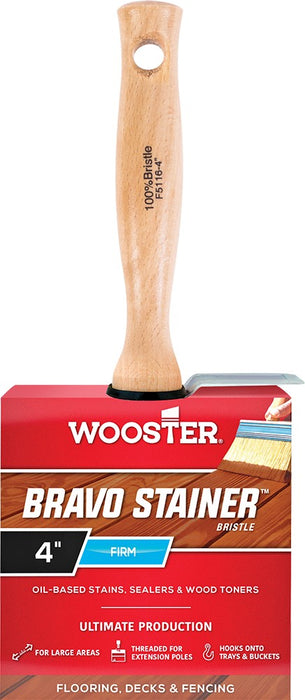 Wooster F5116  Bravo Stainer White China Bristle Stain Brush