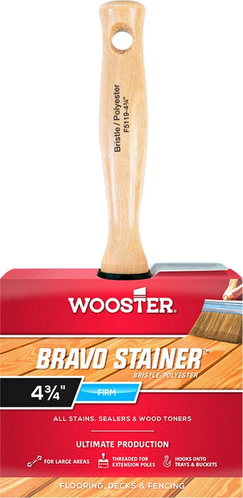 Wooster Brush F5116-5 1/2 Bravo Stainer Stain Brush, 5 1/2-Inch, Brown
