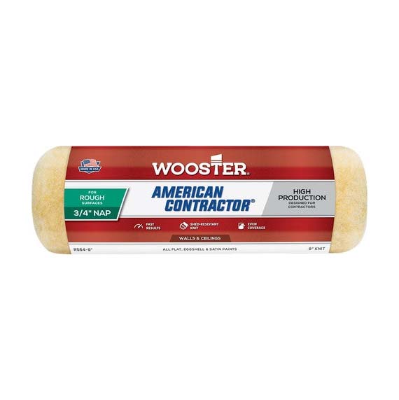 Wooster R564 9" American Contractor 3/4" Nap Roller Cover