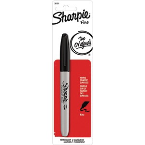 Sanford 30101-PP Black Sharpie Fine Marker (6 PACK) - solo