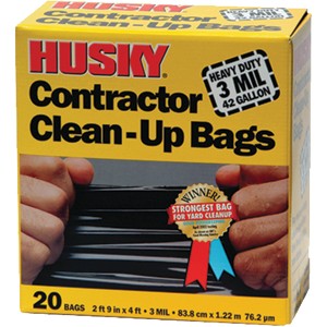 Husky Contractor Clean-Up Heavy Duty 42 Gallon Trash Bags