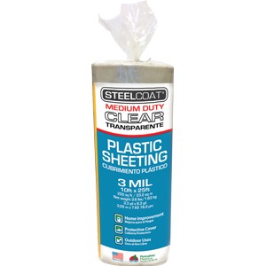 Petoskey FG-P9934-52 10' x 25' 3mil Steelcoat Clear Plastic Sheeting