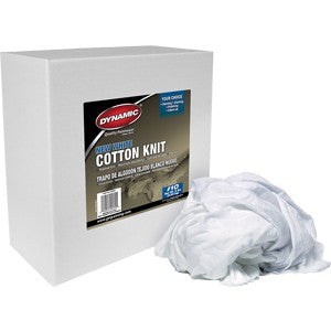 Dynamic 00055 #10 8Lb Box New White Cotton Knit Wiping Cloth