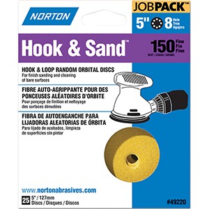 Norton 49220 5" P150 8 Hole Hook & Loop Disc (25 PACK)