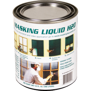 Associated Paint 80-400-4 1 Quart Clear Masking Liquid H2O