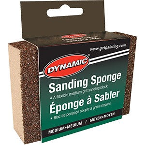 Dynamic AG002607 Medium/Medium Carded Sanding Sponge Display Box (12 PACK)