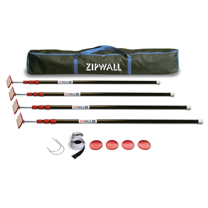 ZipWall ZP4 4 10' Spring loaded Poles KIT