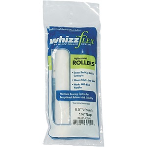 Whizz 44314 6-1/2" White Whizzflex Woven 1/4" Nap Mini roller (2 PACK)