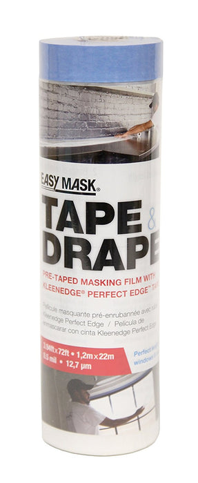 Trimaco 949560 Easy Mask 48" x 75' Tape & Drape Pre-taped Plastic ( 6 PACK) - solo